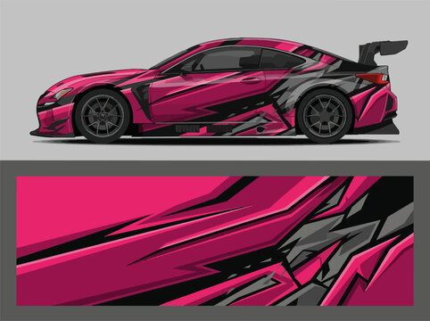 Pink Racing Car Speed Design