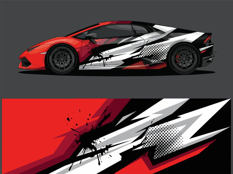 Speed Racing Car Dynamic Splatter Art