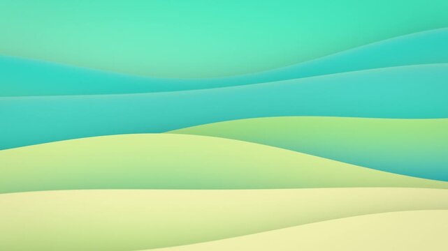 Layered gradient waves mint green fresh seamless loop