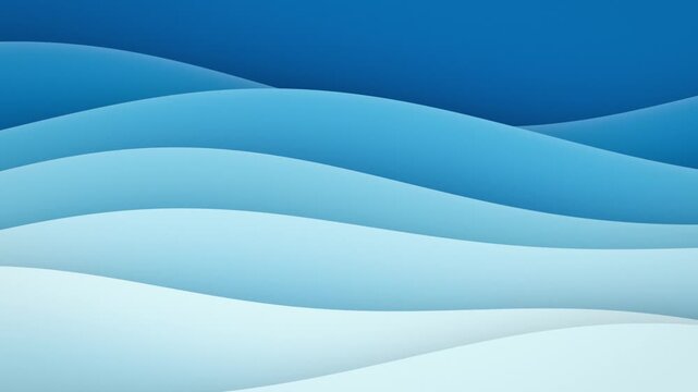 Layered gradient waves blue corporate seamless loop