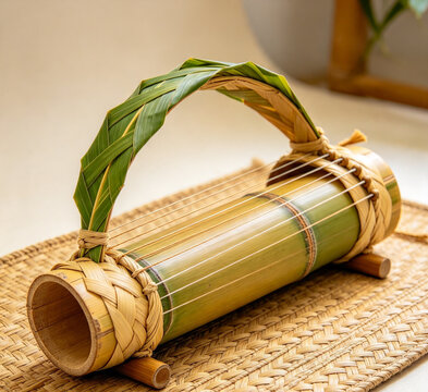 A classic bamboo harp originating from Rote Island, Indonesia.