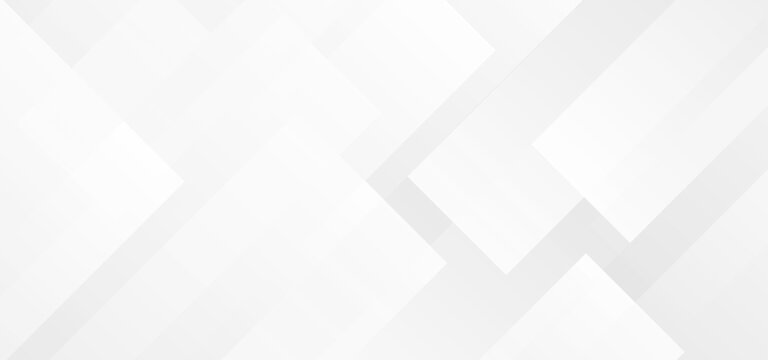 Abstract White and Gray Geometric Background with Diagonal Rectangular Overlays for Corporate Business Presentation Banner