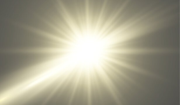 Powerful solar energy starburst flare for premium commercial branding