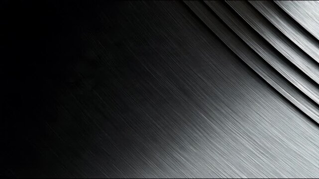 Abstract brushed-metal texture with diagonal silver highlights on a black background, suggesting luxury, motion, and modern style