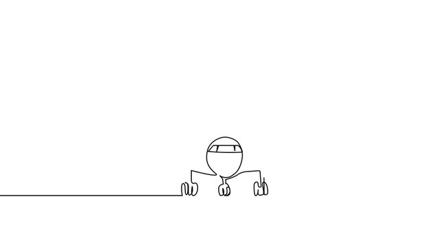 plane passenger airplane transportation vehicle front view one line 2d video animation clipart