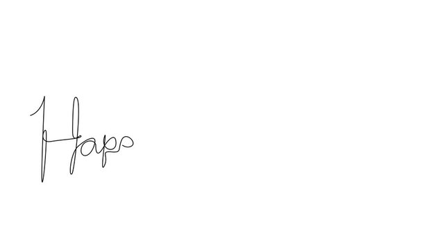 christmas new year holiday event culture text font one line 2D video animation clipart