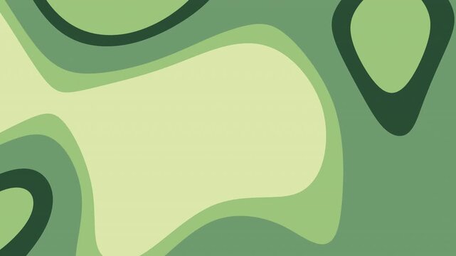 Abstract green background with organic wavy shapes in lime mint and sage fresh aesthetic design
