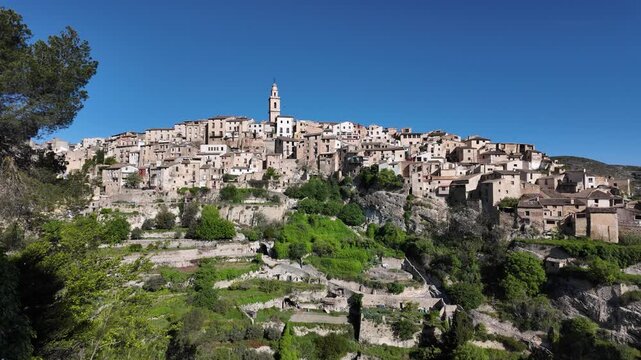 Scenic view in Bocairent, beautiful village in the Valencian Community, Span.