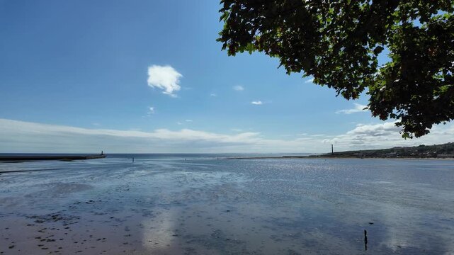 River Tweed Estuary Meeting the North Sea at Berwick-upon-Tweed, England