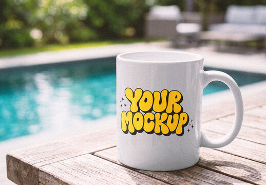 Poolside Coffee Mug Mockup