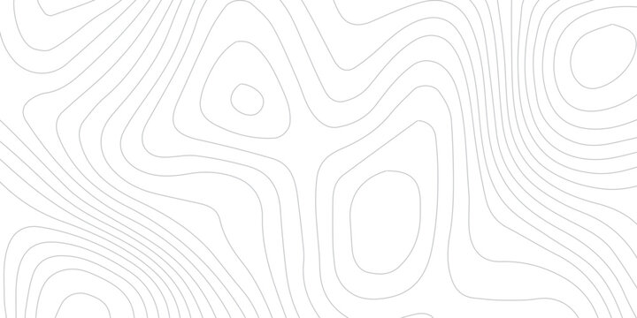 Abstract Topographic Height Map with Curved Contour Lines on Black Background, Ultra Wide Vector