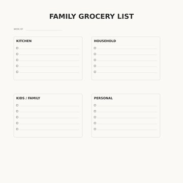 Printable Grocery and Shopping List Planner Bundle