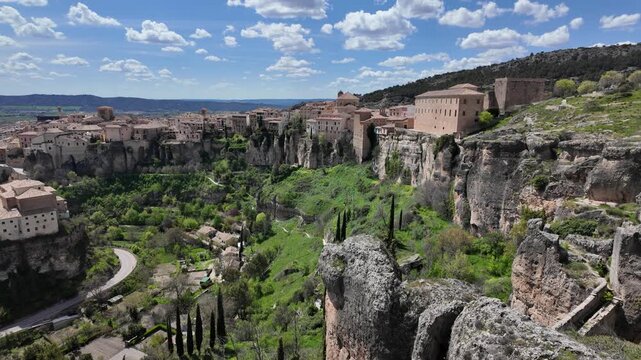 Scenic view in Cuenca, beautiful town in the Castilla La Mancha region of Spain.