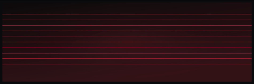 Abstract red horizontal lines pattern on dark background