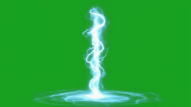 Vertical Plasma Cyclone Spinning on Chroma Green