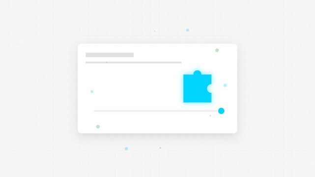 Abstract Geometric Puzzle Security Verification Interface Animation