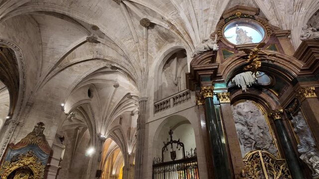 Interior view from the Cathedral of Santa Maria and San Julian in Cuenca, beautiful town in the Castilla La Mancha region of Spain. May-12-2025
