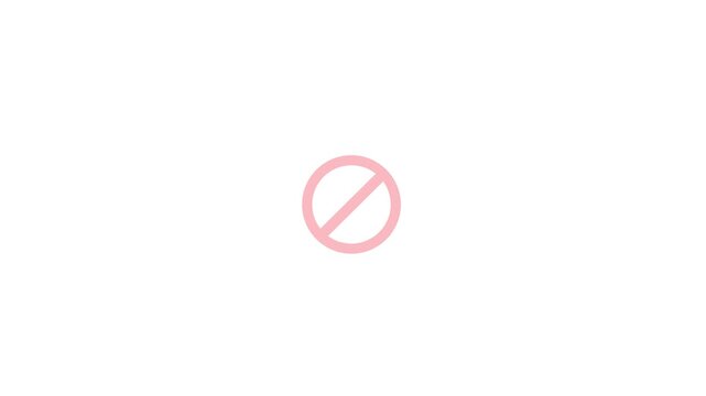 No wifi icon animation connection signal and network error animation isolated on white background Motion graphics of concept video