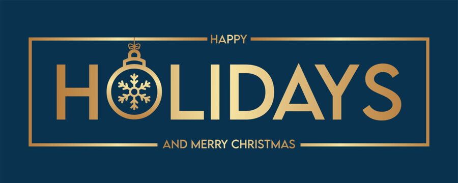Happy Holidays and Merry Christmas Banner