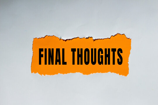 Final thoughts text concept photo