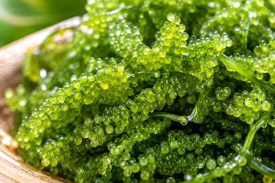 Vibrant Green Sea Grapes, A Healthy Ocean Snack