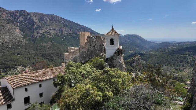 Scenic view in Guadalest, beautiful village in the Valencian Community, Spain.