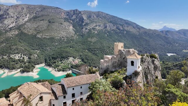 Scenic view in Guadalest, beautiful village in the Valencian Community, Spain.