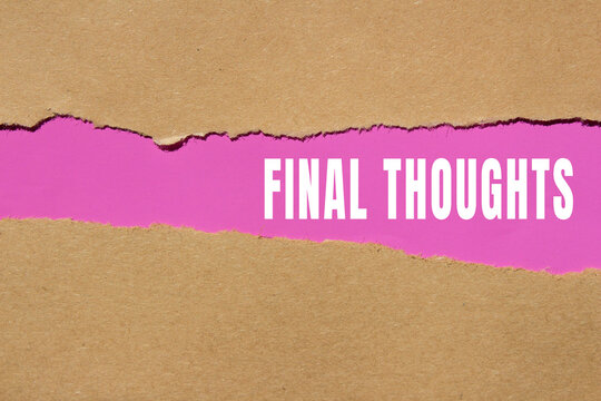 Final thoughts text concept photo