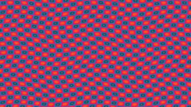 Bright Abstract Pattern Moving Across Orange Surface