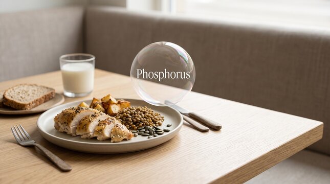Roasted chicken lunch with phosphorus cue