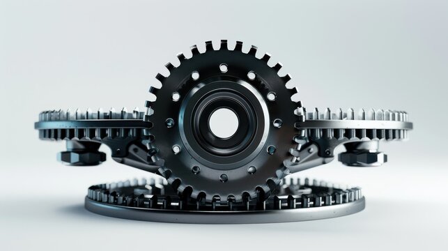 Precision mechanical differential gear assembly with interlocking