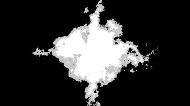 black ink watercolor effect on wet white canvas, artistic ink splatter splash effect, Abstract slow motion transition reveal, ink footage transition white inks drops falling on black background. 4k