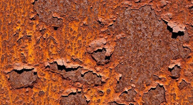 Rusty metal surface with peeling.