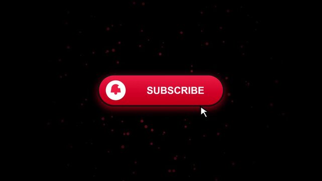 3d animated subscribe button with notification bell icon for social