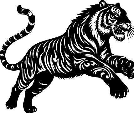 vector illustration of a tiger