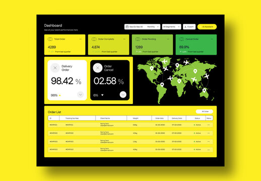 Order Management Dashboard UI Template
