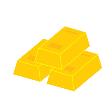 gold bars, wealth, savings, investment, finance, precious metals, banking and financial security concept - vector illustration