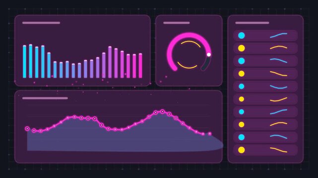 Animated financial dashboard ui with real-time data analytics