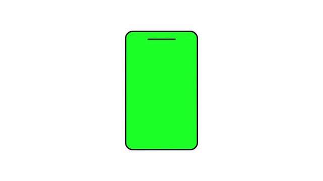 mobile phone mockup and motion zoom effect. Smartphone Overlay Animation on Transparent Background in 4K. clean mobile phone chroma key vertical screen template modern device frame overlay