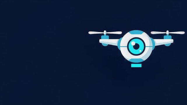 Drone Robot Surveillance Camera Character Animated Storyboard Sequence