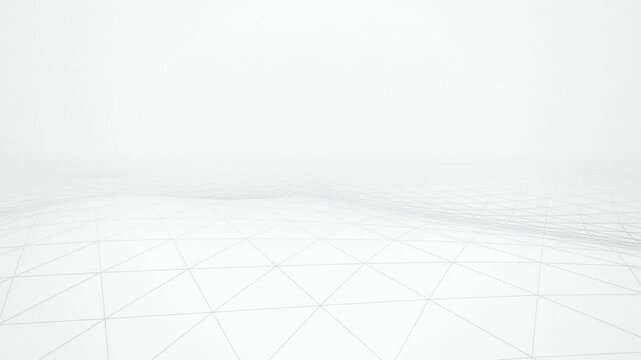 White low poly landscape wireframe grid seamless loop background