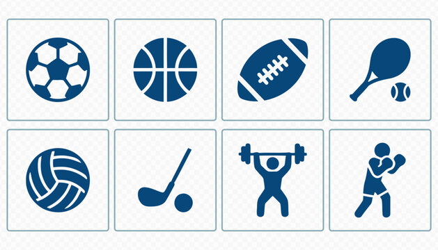Sports Game and Fitness Vector Icon Collection