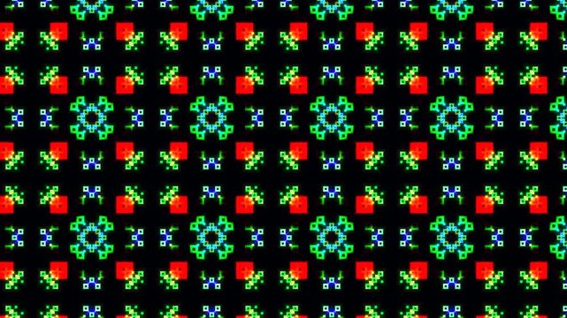 Seamless loop of an infinite KIFS fractal matrix.