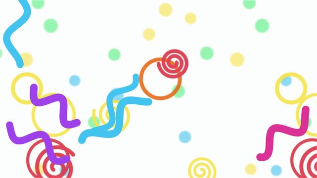Animated party confetti vector pattern scrolling seamless loop motion