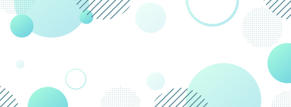 Abstract Background with Modern Geometric Teal Circles and Minimalist Diagonal Line Patterns