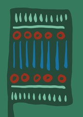 Abstract image for printing. Picture for modern interiors. The picture is painted by hand on a tablet. © neurostructure