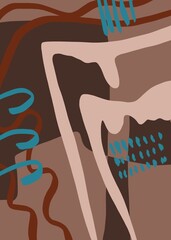 Abstract image for printing. Picture for modern interiors. The picture is painted by hand on a tablet. © neurostructure