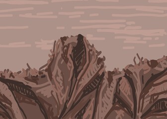 Abstract image for printing. Picture for modern interiors. The picture is painted by hand on a tablet. © neurostructure