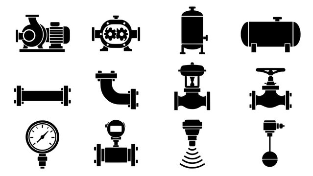 Industrial P&ID Process Control Instrumentation Icons