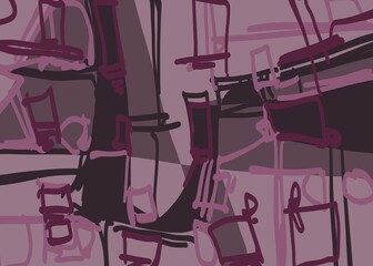 Abstract image for printing. Picture for modern interiors. The picture is painted by hand on a tablet. © neurostructure